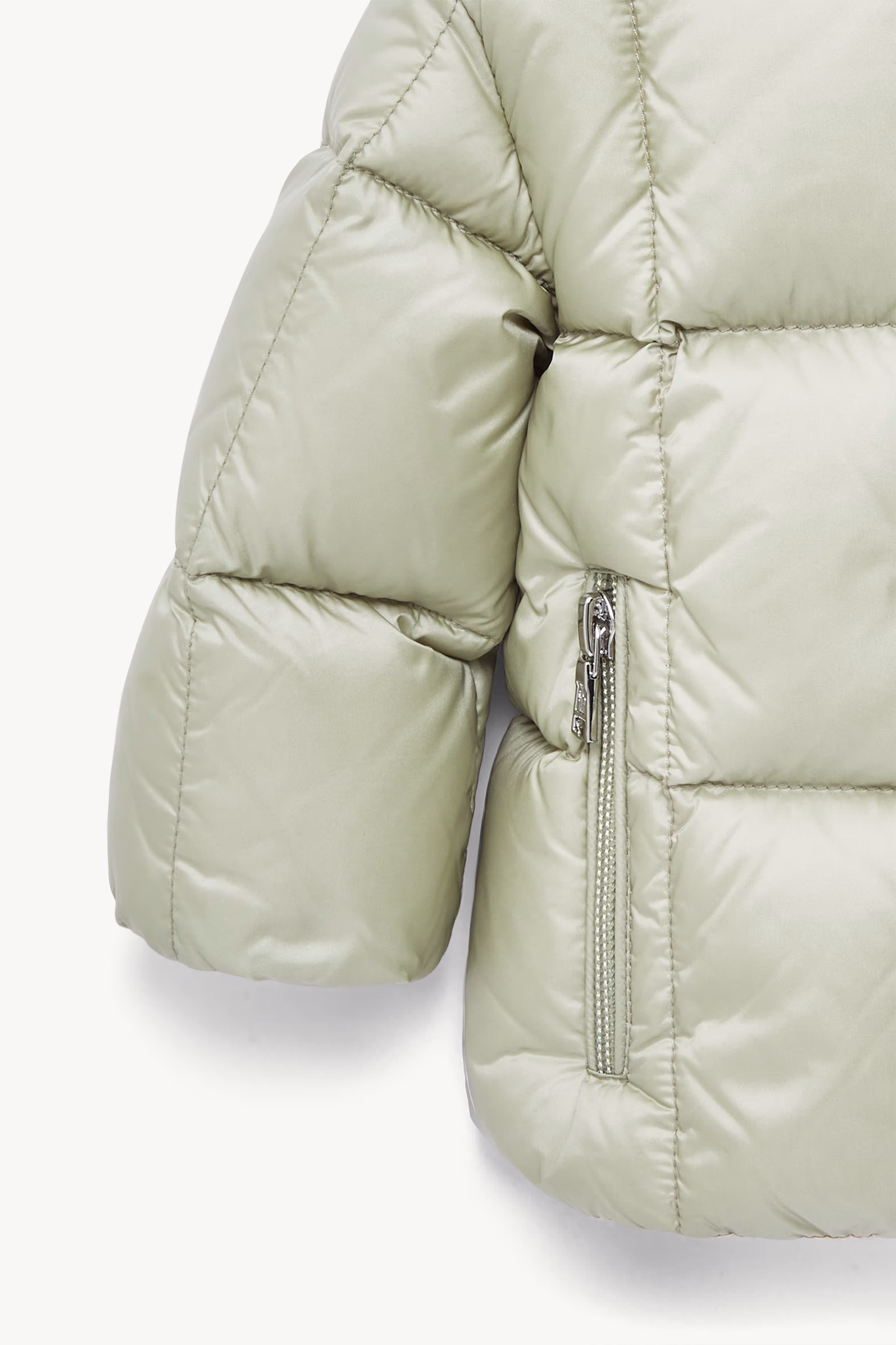 Parana Hooded Down Jacket Girl Light Green Moncler 5